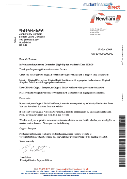 16/03/09 - More information required to dwetermine eligibility